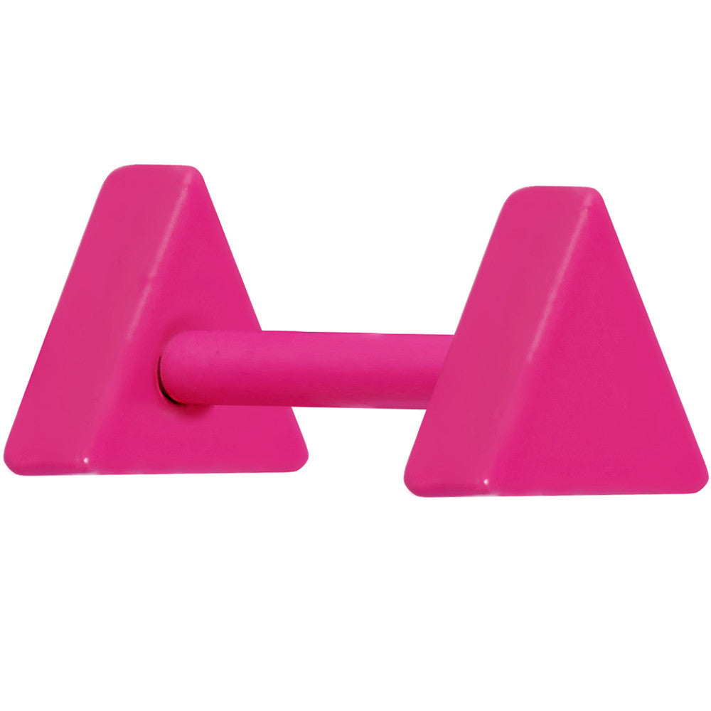 Pink Neon Enamel Geometry Triangle Cartilage Earring