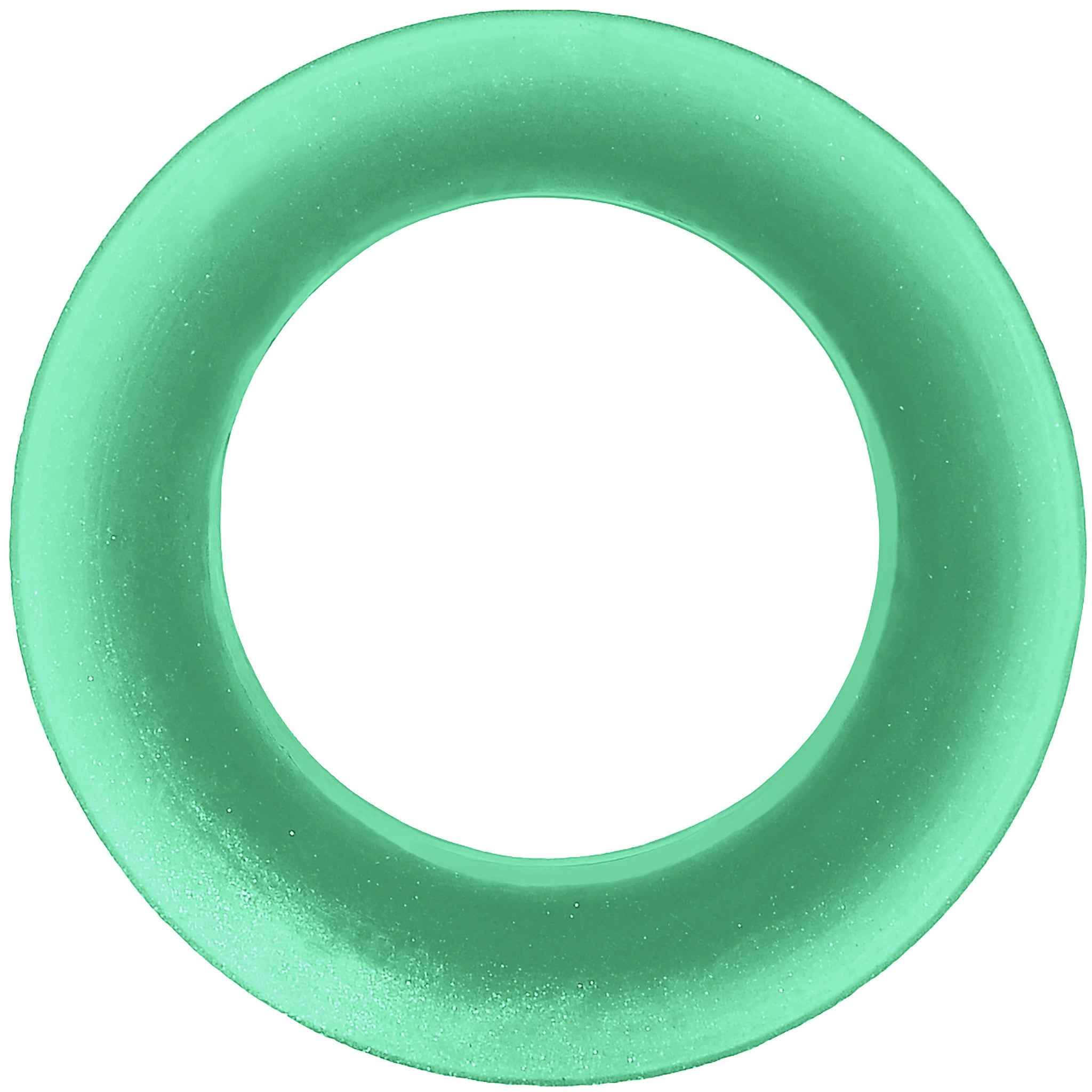 3/4  Green Pearlescent Silicone Hollow Tunnel