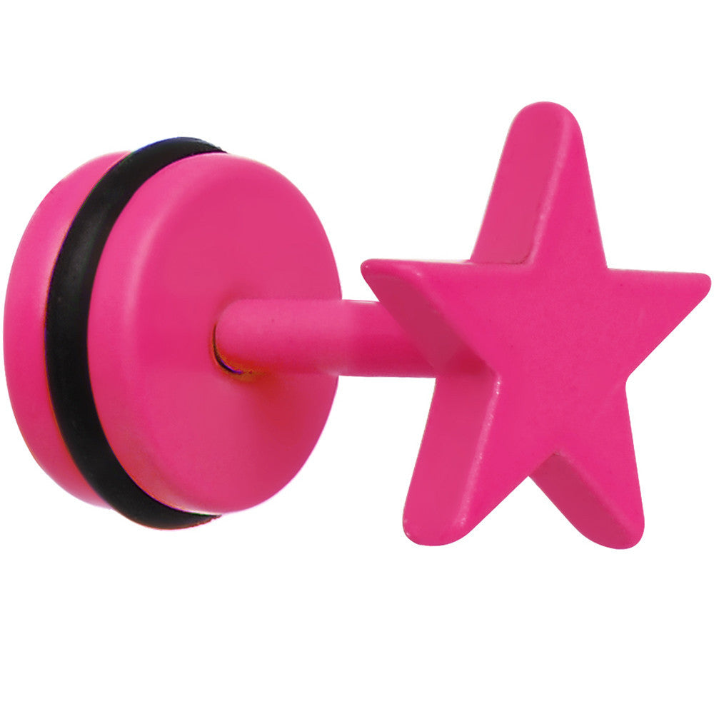 Pink Neon Enamel Rising Star Cheater Plug