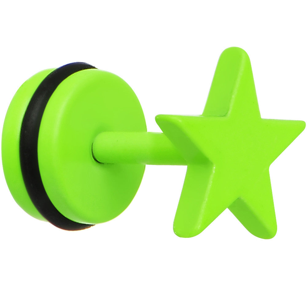 Green Neon Enamel Rising Star Cheater Plug