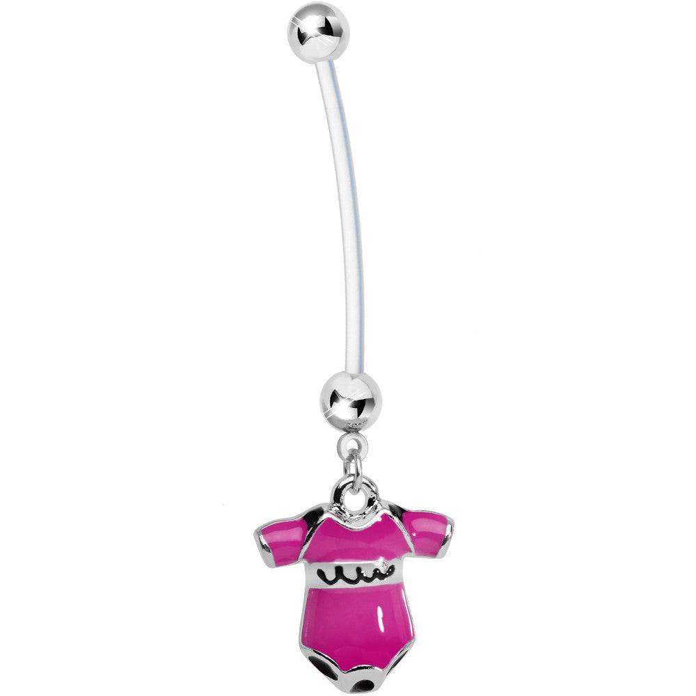 Pink Cute Onesie Pregnancy Belly Ring