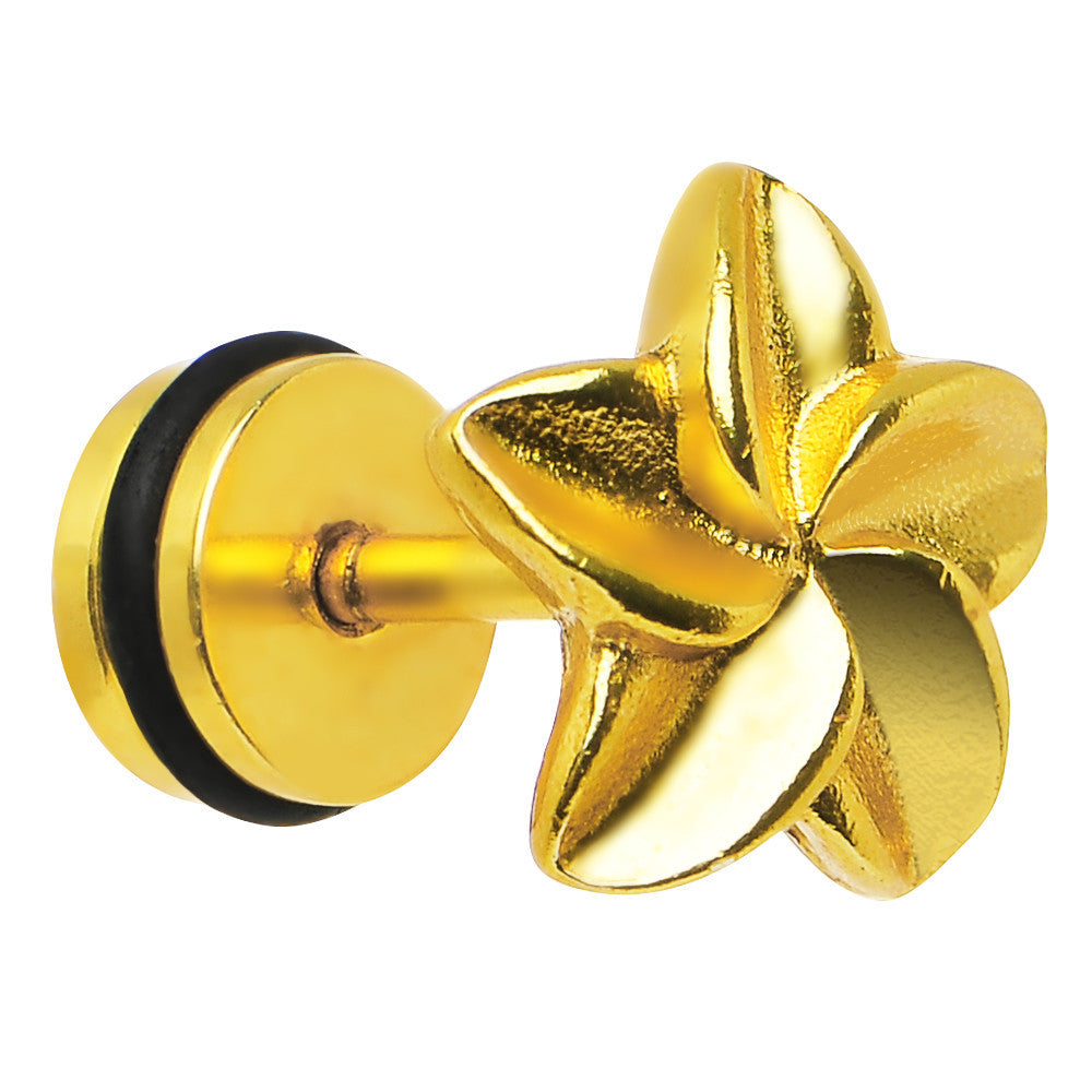 Gold Plated Swirling Star Cheater Plug