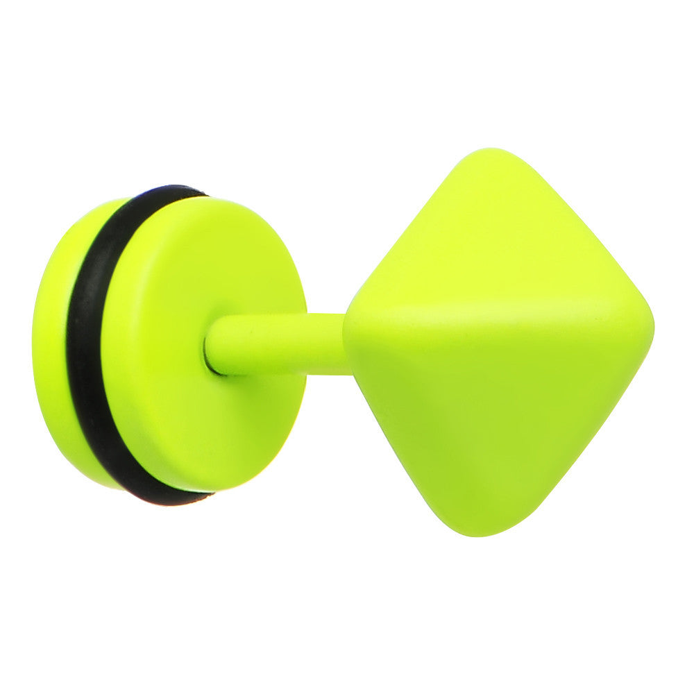 Light Green Neon Enamel Pyramid Cheater Plug