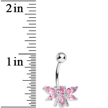 Pink Gem Honey Bee Belly Ring