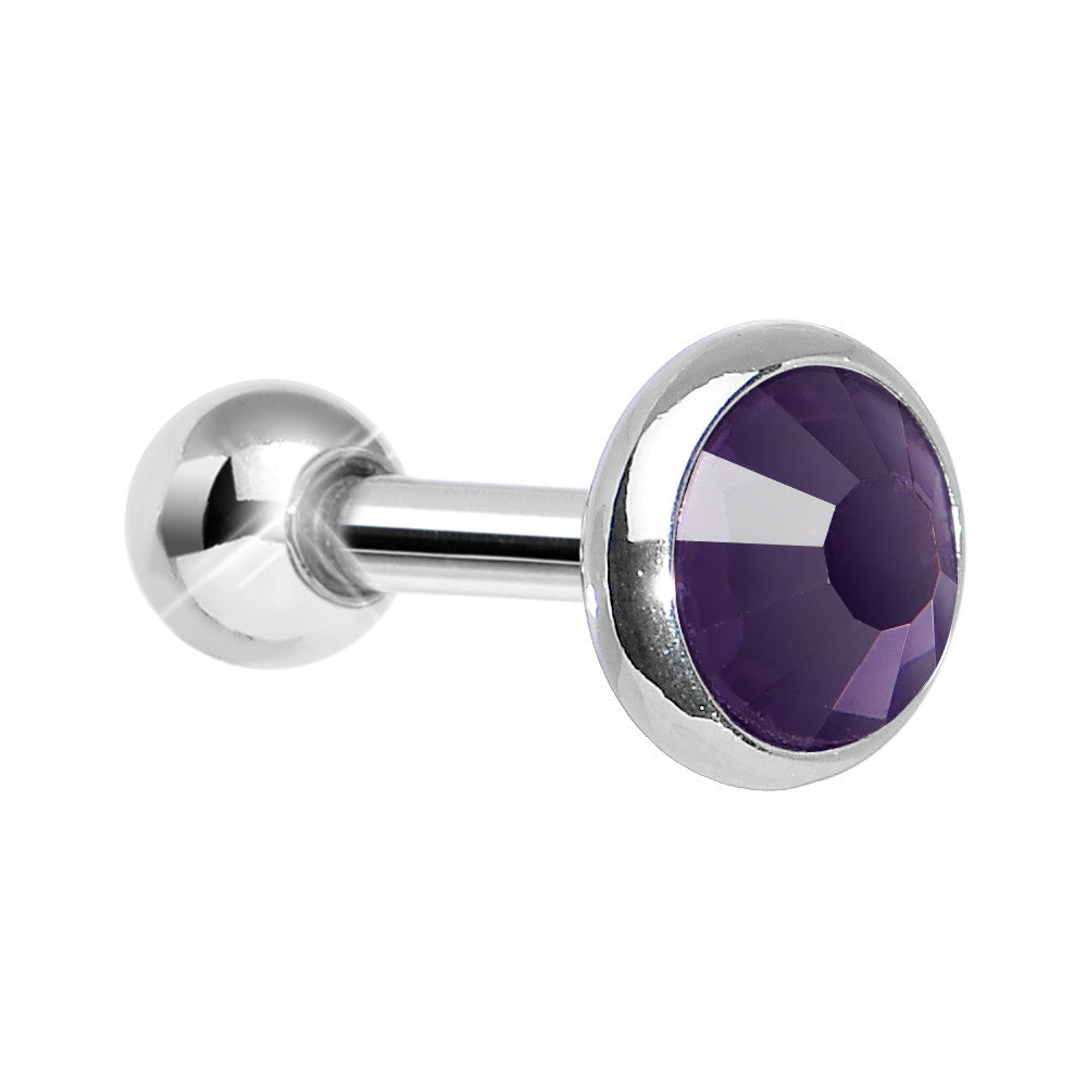 5mm Purple Gem Tragus Cartilage Barbell Earring