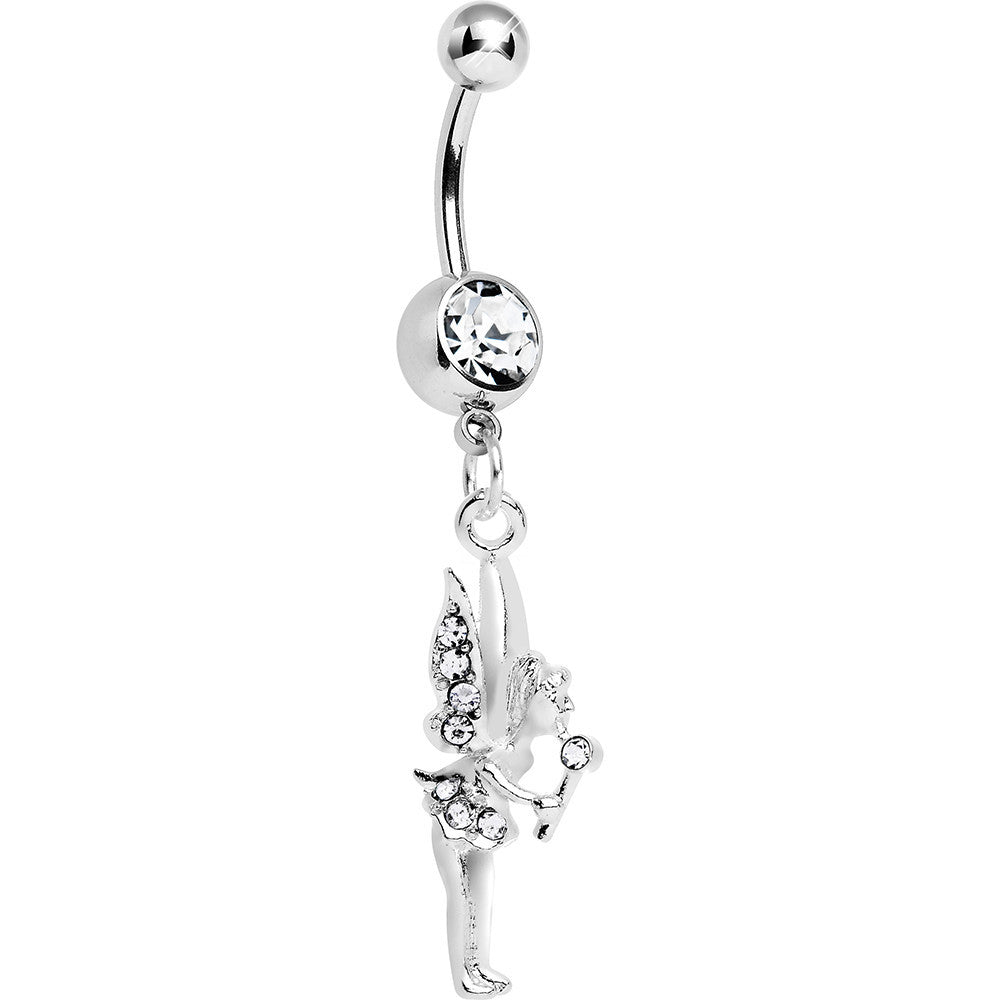 Crystalline Gem Wand and Fairy Dangle Belly Ring