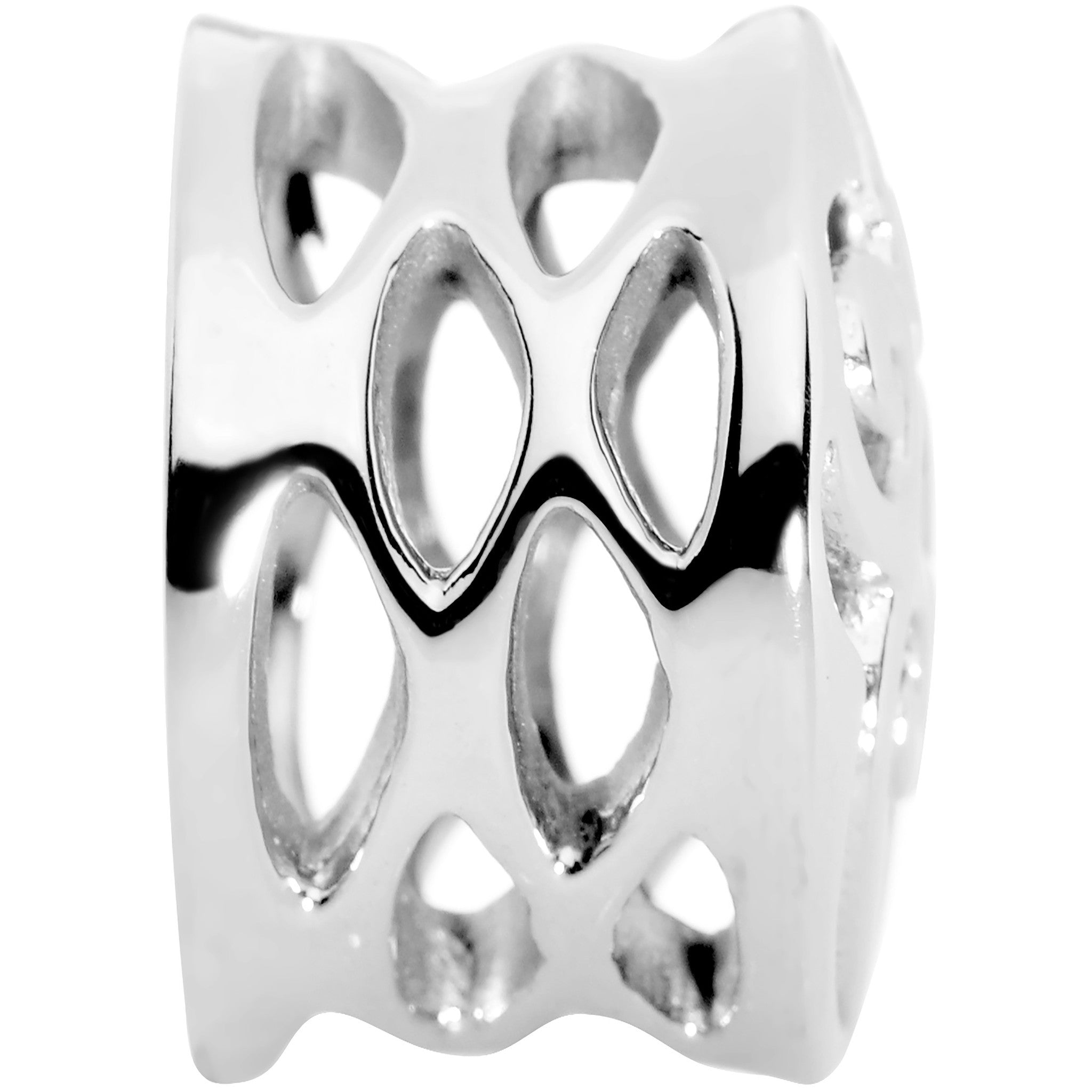 18mm Stainless Steel Heart and Scrolls Saddle Plug