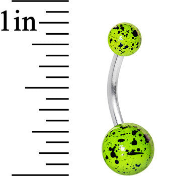 Green Speckled Cosmos Belly Ring