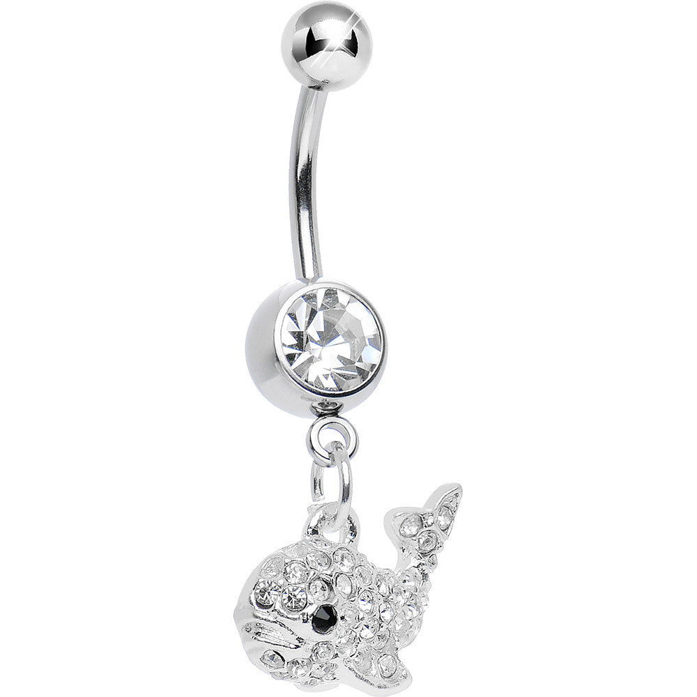 Crystalline Gem Tail of the Whale Dangle Belly Ring