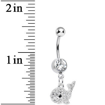 Crystalline Gem Tail of the Whale Dangle Belly Ring