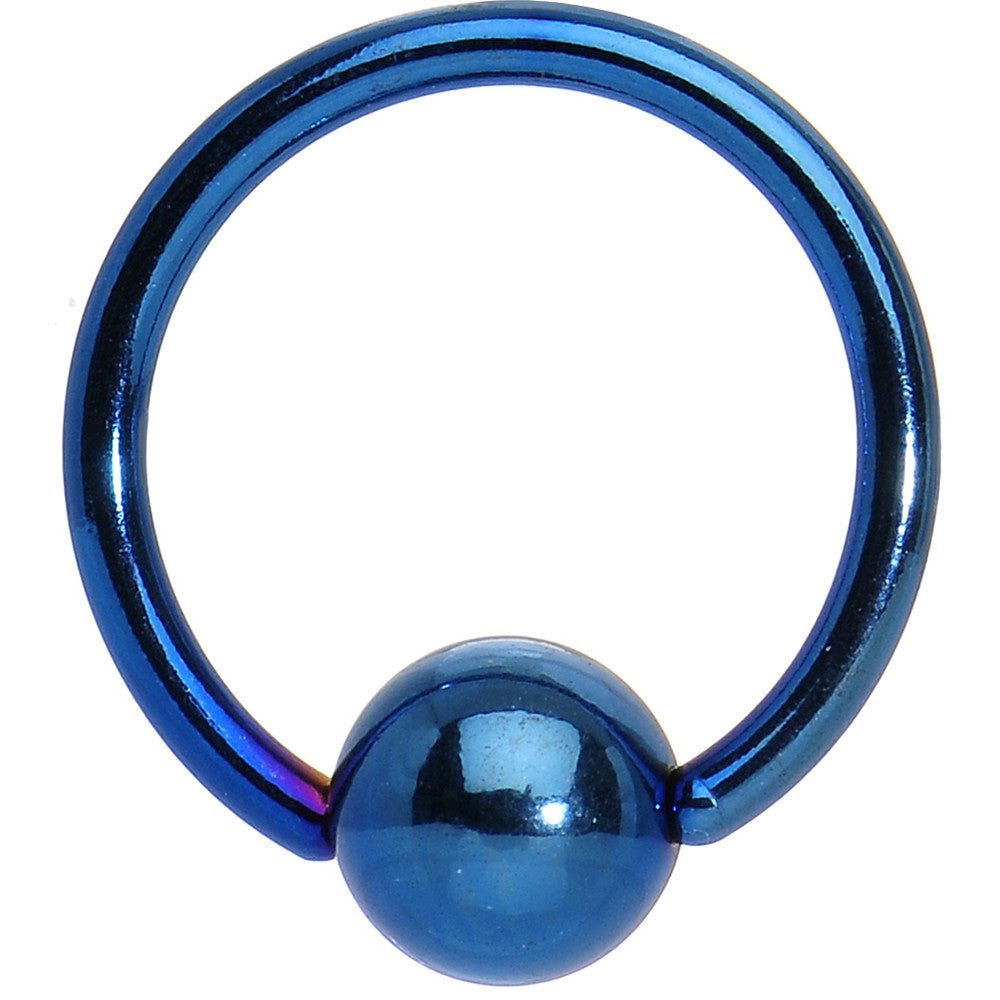 18 Gauge 5/16 Light Blue Titanium Captive Ring