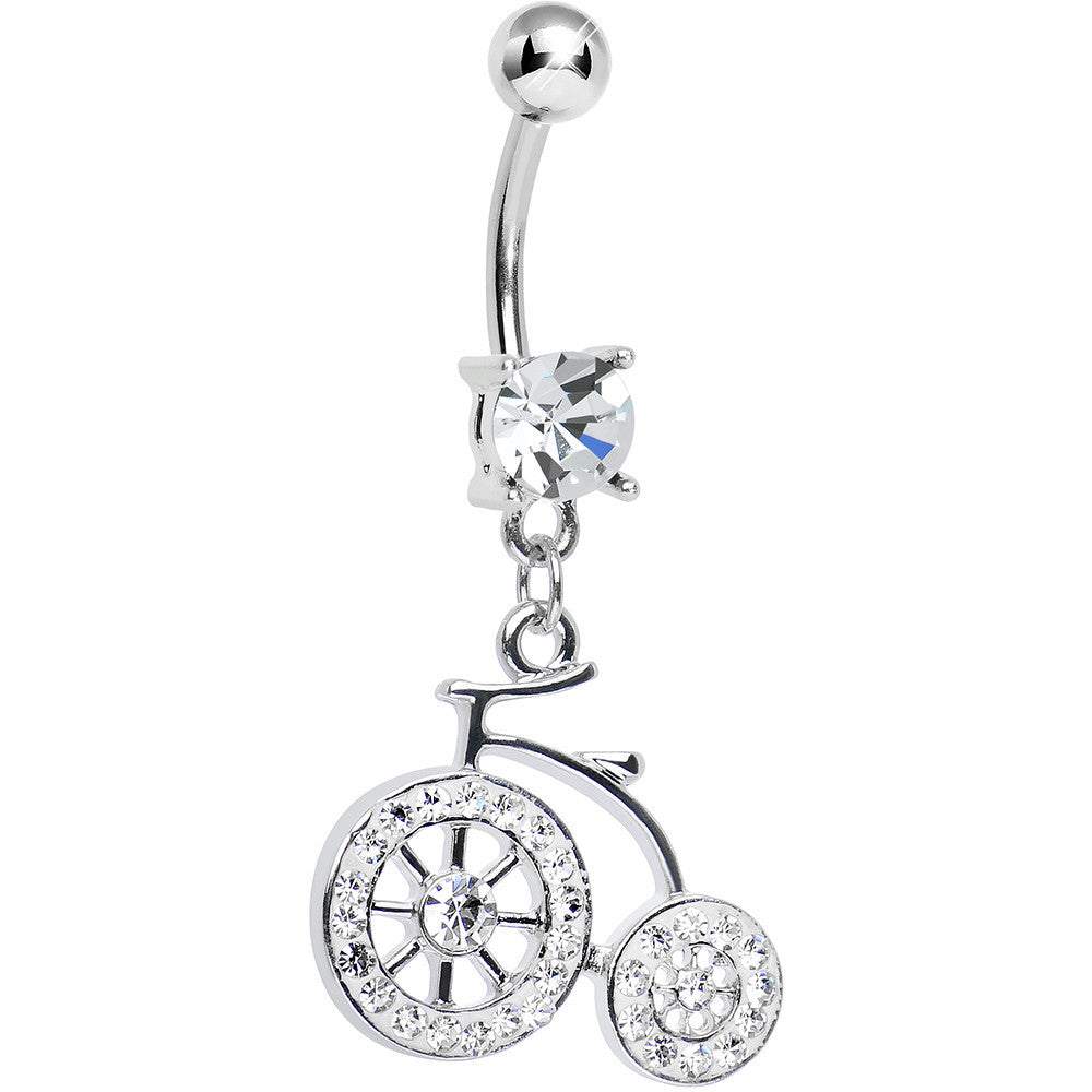 Crystalline Gem Ride My Tricycle Dangle Belly Ring