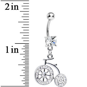 Crystalline Gem Ride My Tricycle Dangle Belly Ring