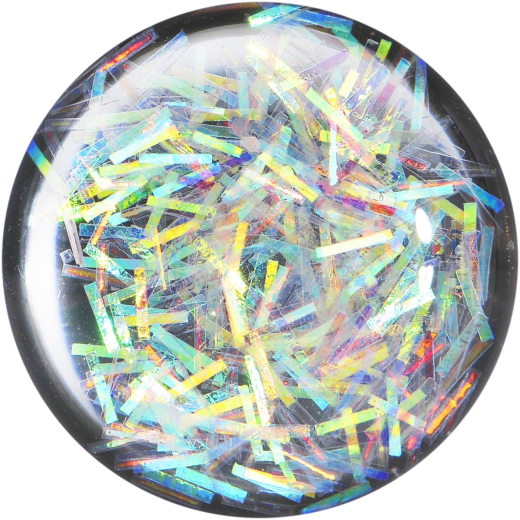 5/8 Stainless Steel Opalescent Confetti Party Saddle Plug