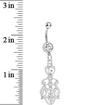 Clear Gem Elegant Equality Dangle Belly Ring