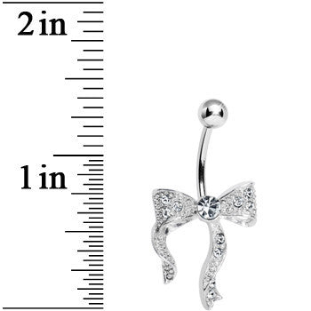 Crystalline Gem Bewitching Bow Belly Ring