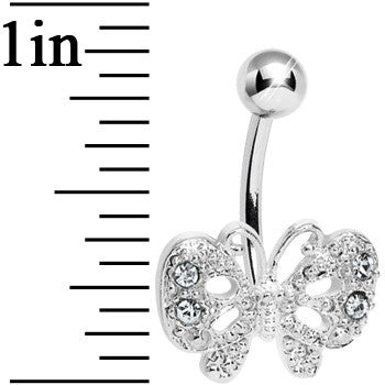 Crystalline Gem Enchanting Butterfly Belly Ring