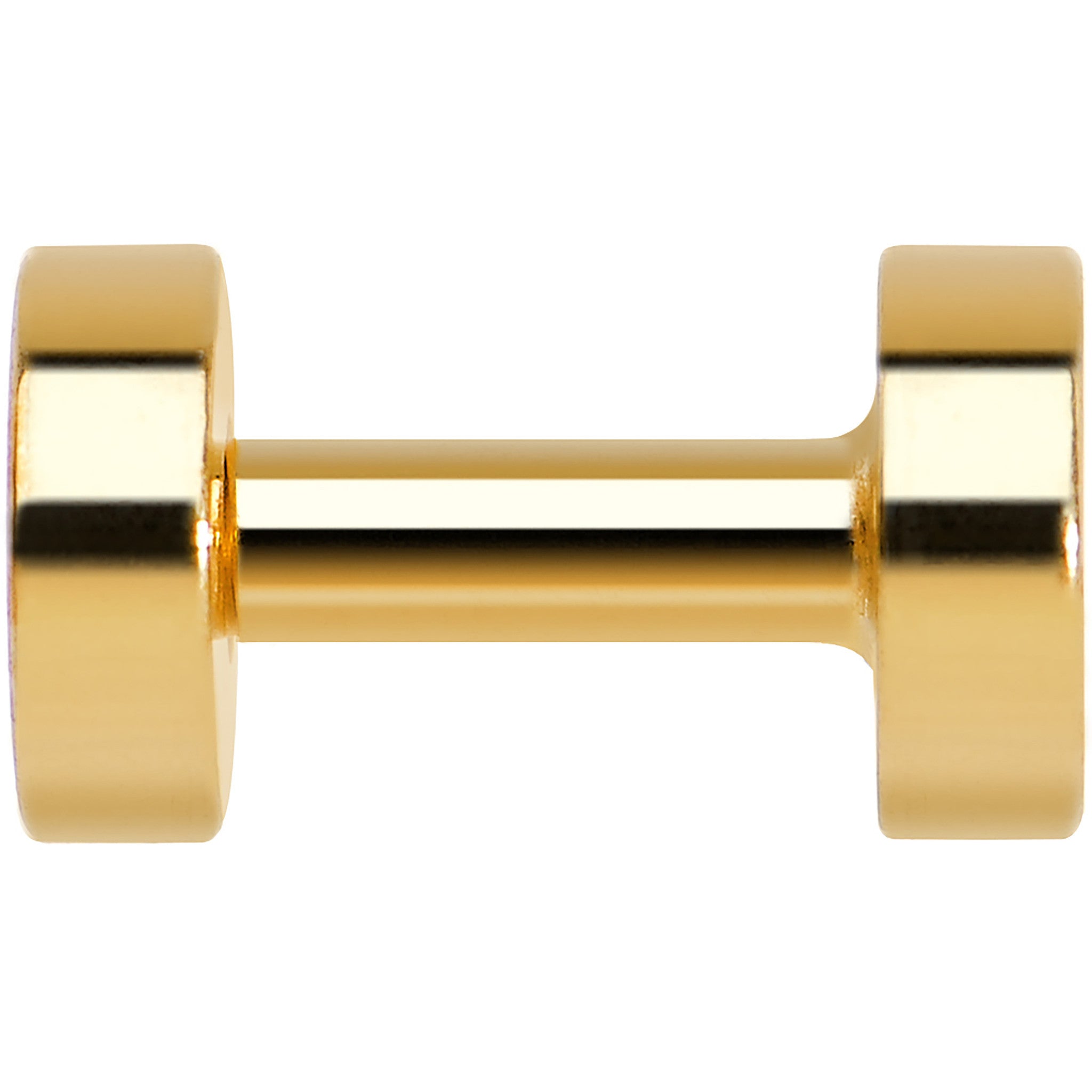 10 Gauge PVD Gold Titanium Screw Fit Tunnel