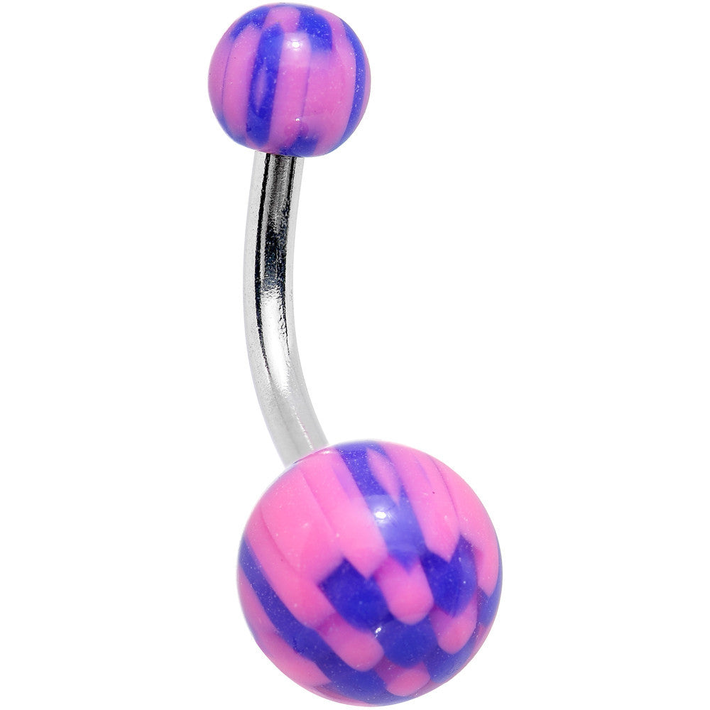 Pink Purple Acrylic Sweet Candy Belly Ring