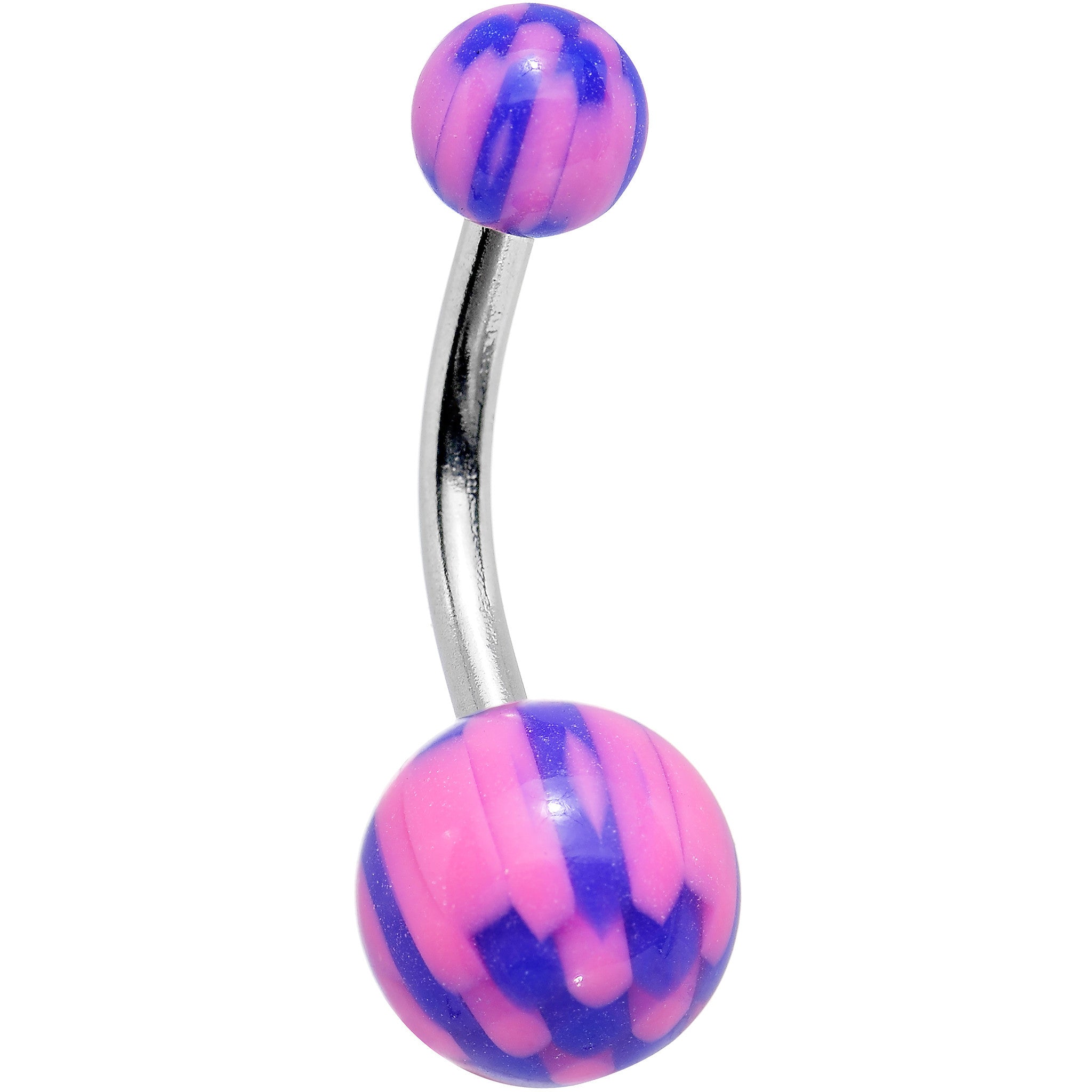 Pink Purple Acrylic Sweet Candy Belly Ring