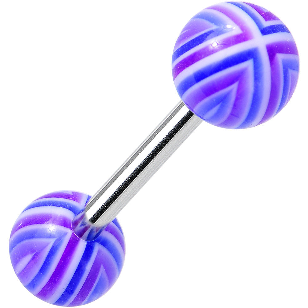 14 Gauge Purple Blue Acrylic Plum Perfect Barbell Tongue Ring 5/8