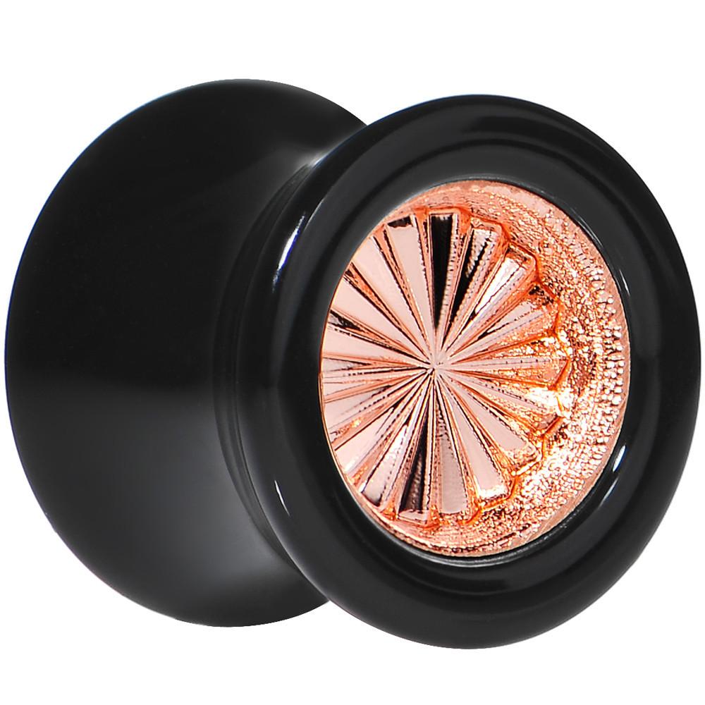 Black Acrylic Pink Flashy Tire Rim Saddle Plug 2 Gauge to 20mm