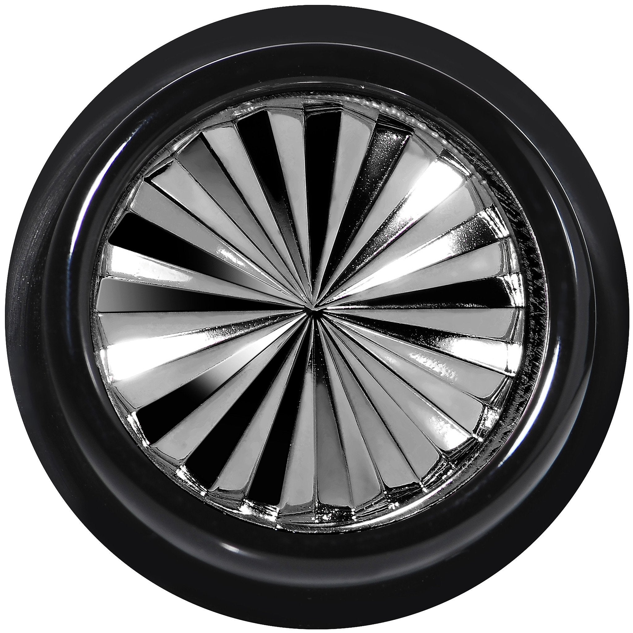 Black Acrylic Grey Flashy Tire Rim Taper 2 Gauge to 20mm