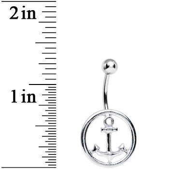 Stainless Steel Circlet Anchor Belly Ring