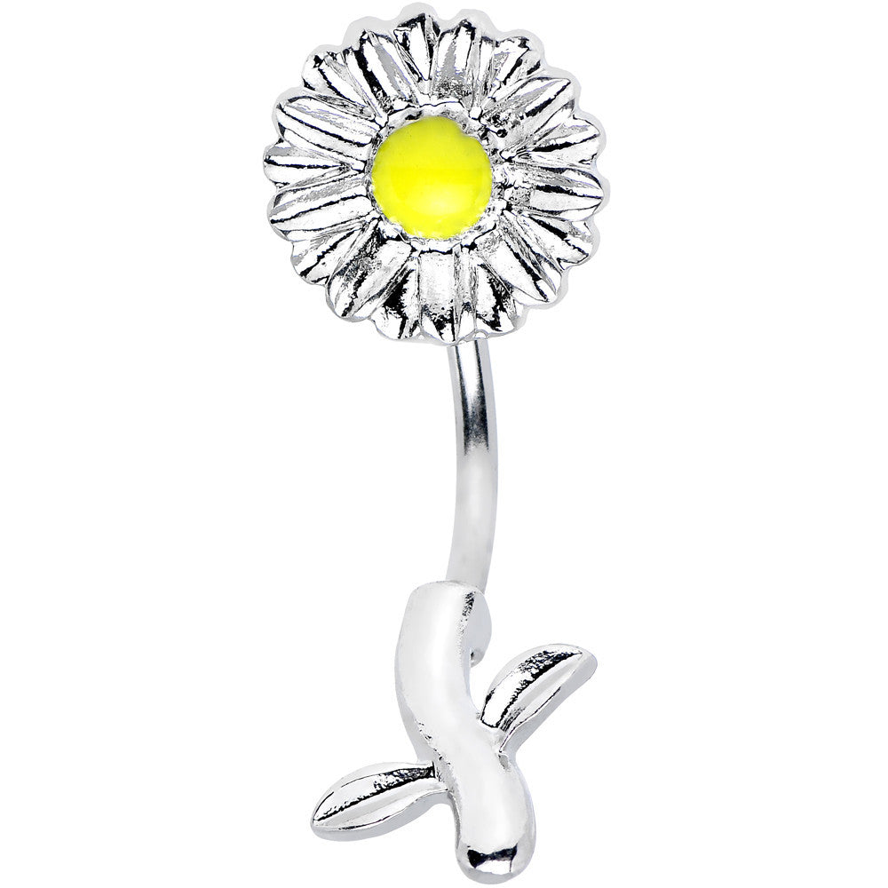 Stainless Steel Summer Daisy Flower Belly Ring