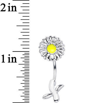 Stainless Steel Summer Daisy Flower Belly Ring