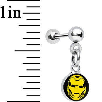 Licensed Iron Man Stainless Steel Dangle Cartilage Earring