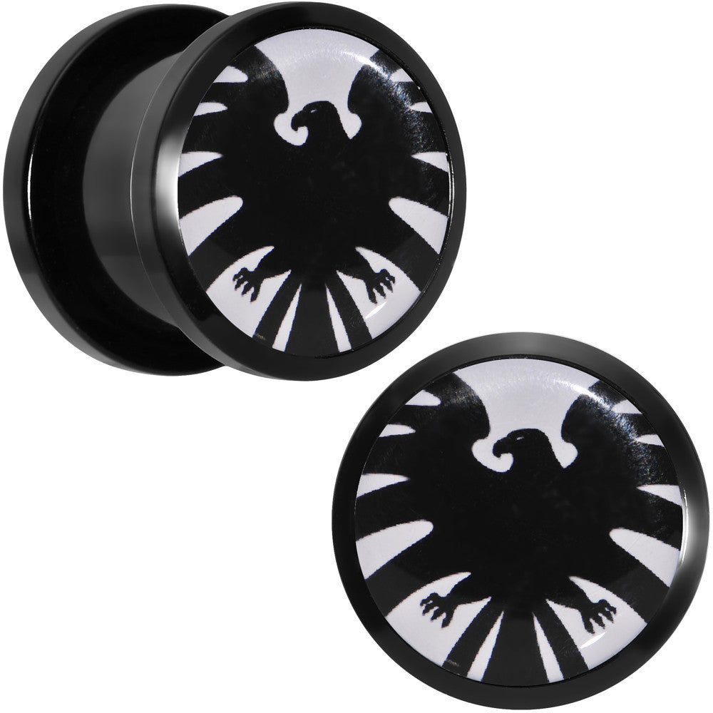 1/2 Licensed Hawkeye Logo Acrylic Screw Fit Plugs Set