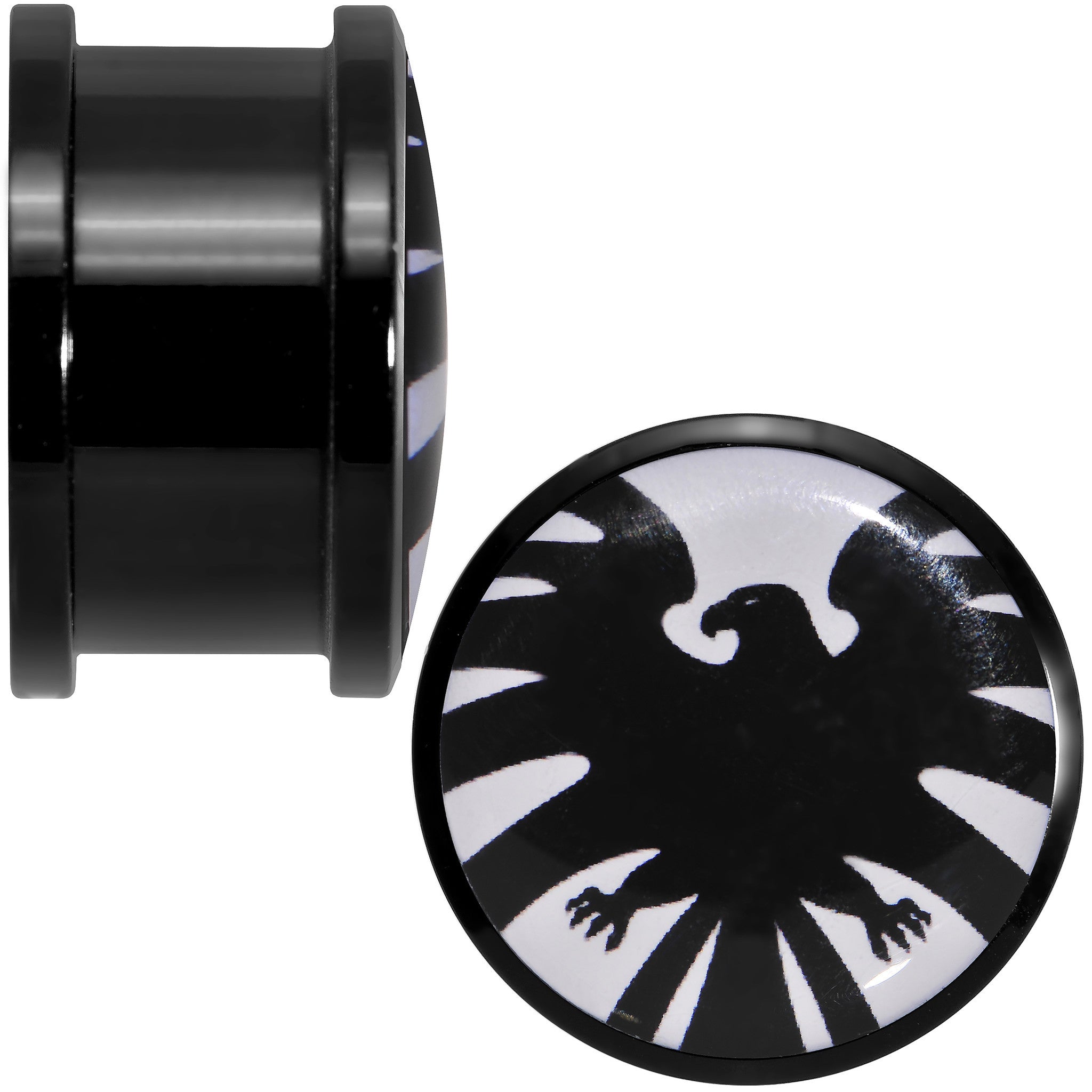 3/4 Licensed Hawkeye Logo Acrylic Screw Fit Plugs Set