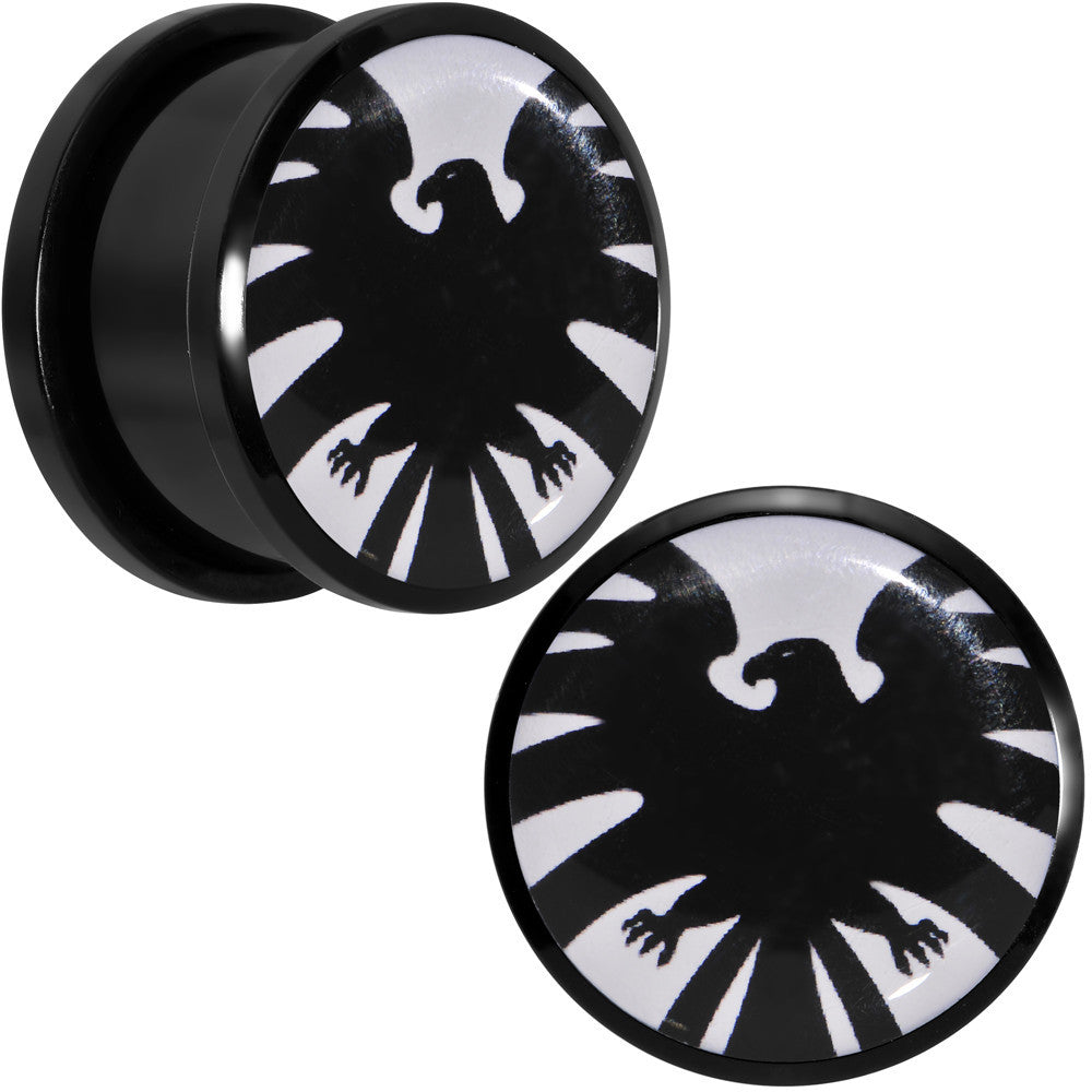 3/4 Licensed Hawkeye Logo Acrylic Screw Fit Plugs Set