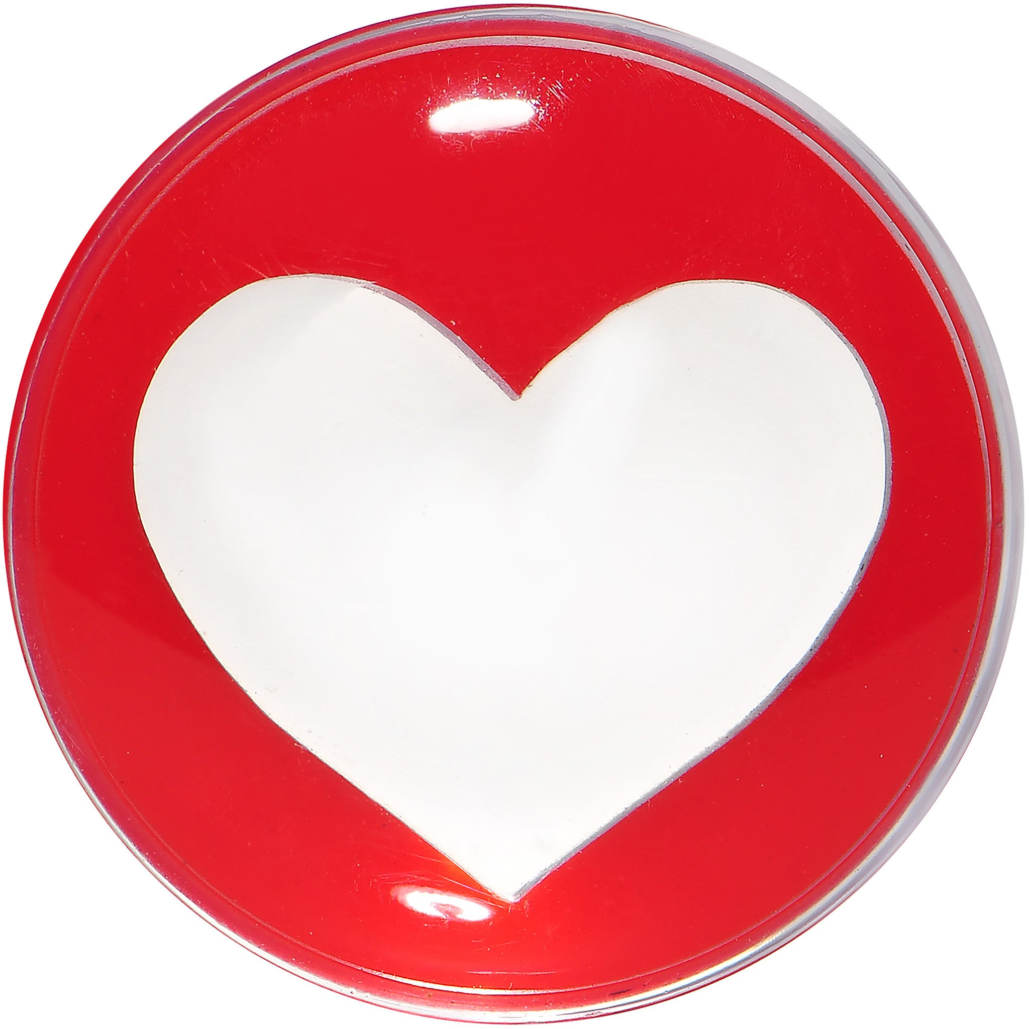 5/8 Clear Red Acrylic Adoring Heart Saddle Plug