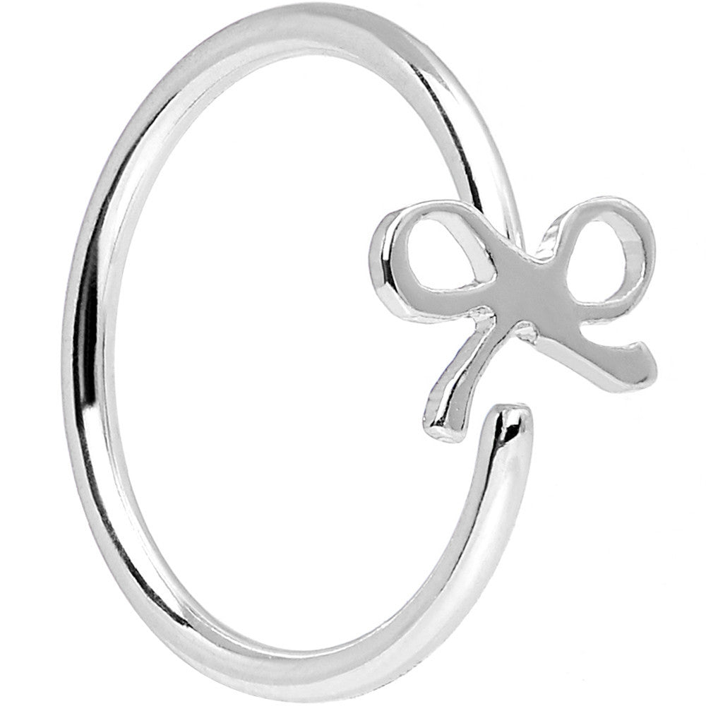 20 Gauge 5/16 Stainless Steel Girly Bow Nose Hoop