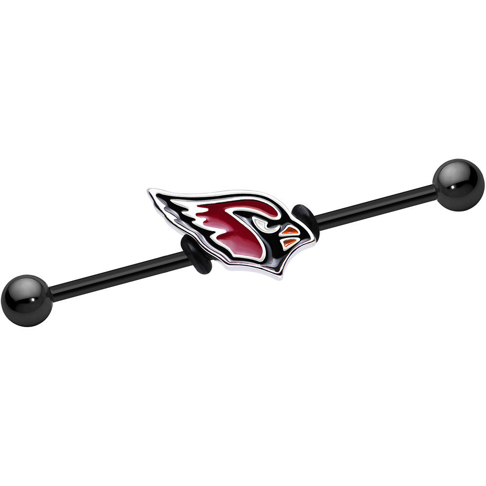 Official Licensed NFL Black Arizona Cardinals Industrial Barbell 38mm