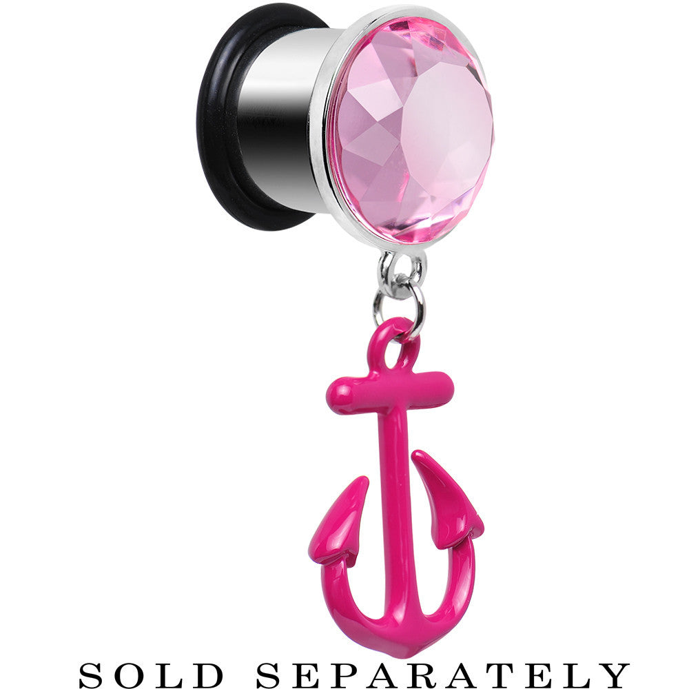 1/2 Pink Dangling Anchor Steel Plug