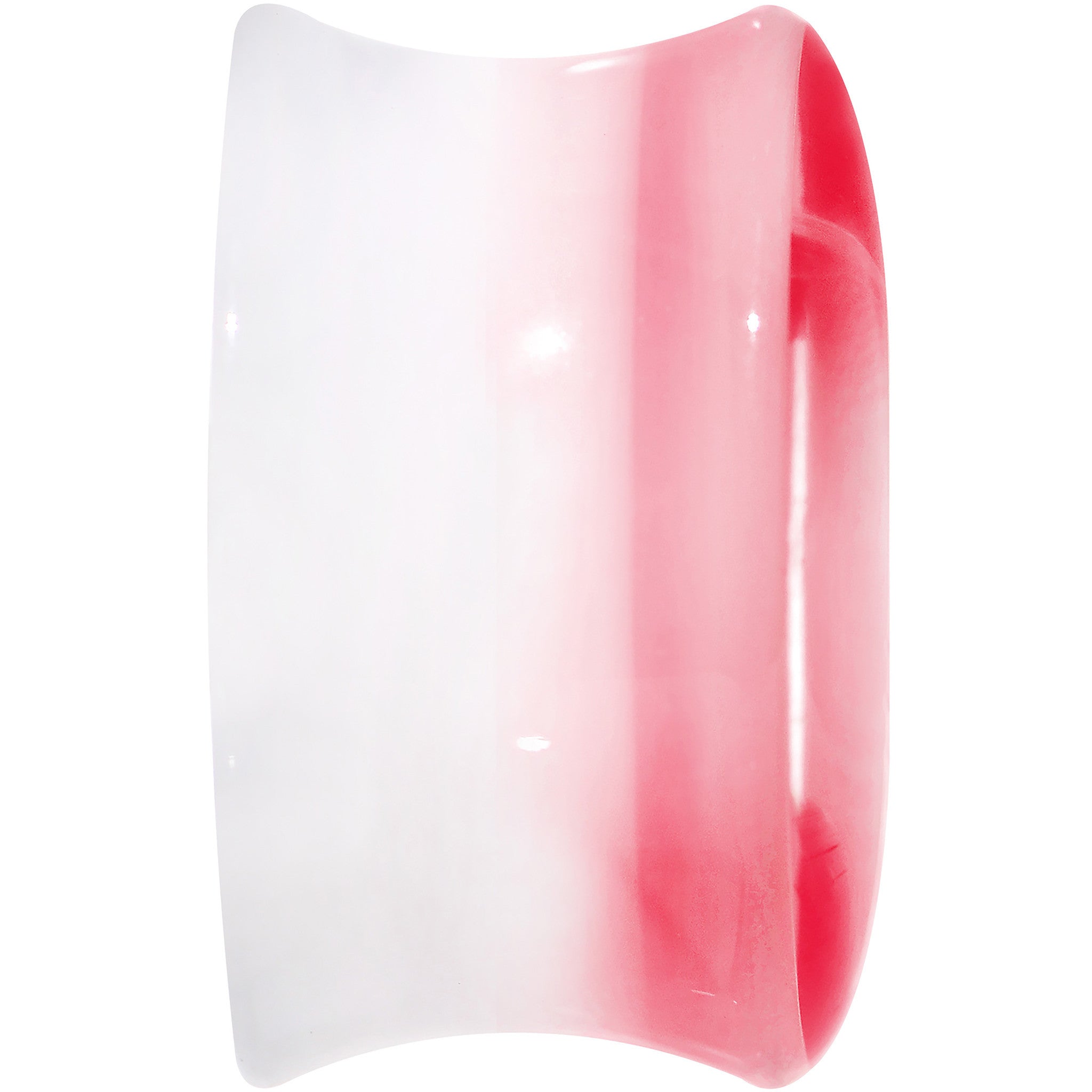 18mm White Red Acrylic Adoring Heart Saddle Plug