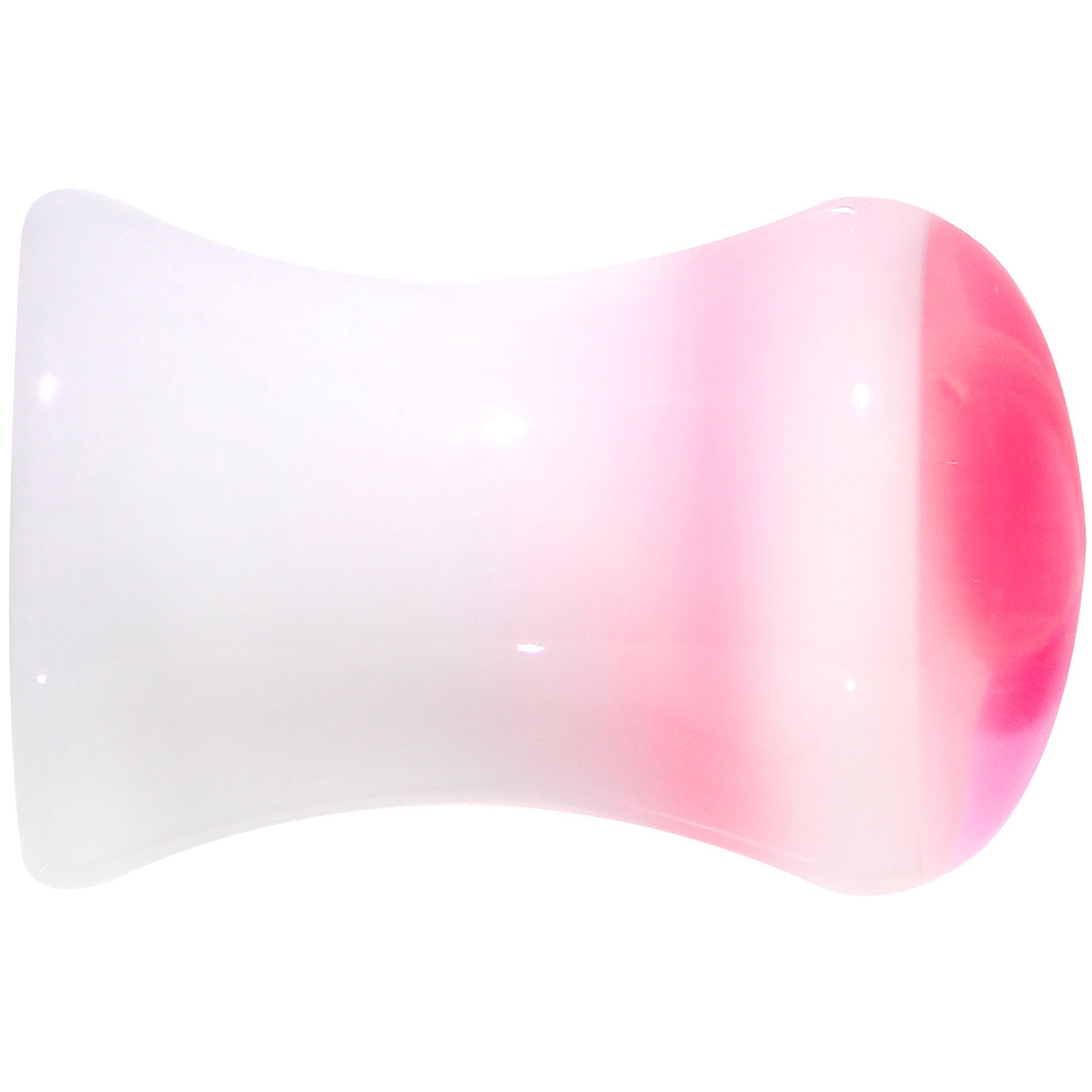 White Pink Acrylic Set Sail Nautical Anchor Saddle Plug Available in Sizes 6mm to 20mm