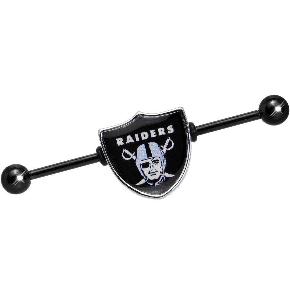 Officially Licensed NFL Oakland Raiders Industrial Barbell