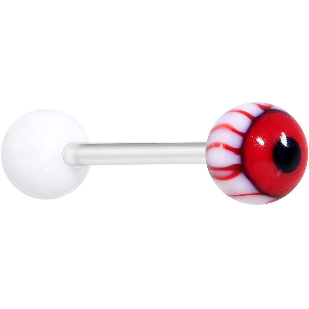 14 Gauge Bloodshot Astro Eye Barbell Tongue Ring 5/8