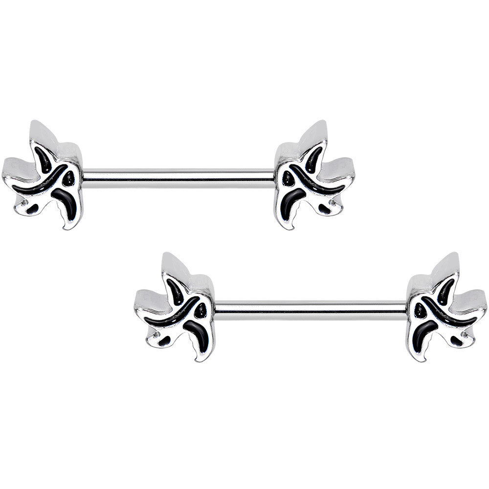 14 Gauge 5/8 Swallow Bird Nipple Barbell Set