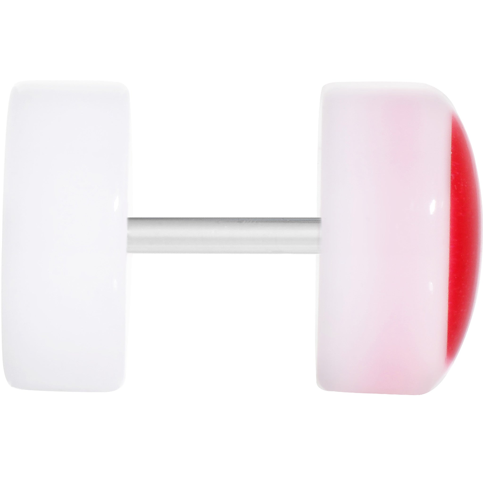 Stainless Steel Pink and Red Heart Cheater Plug