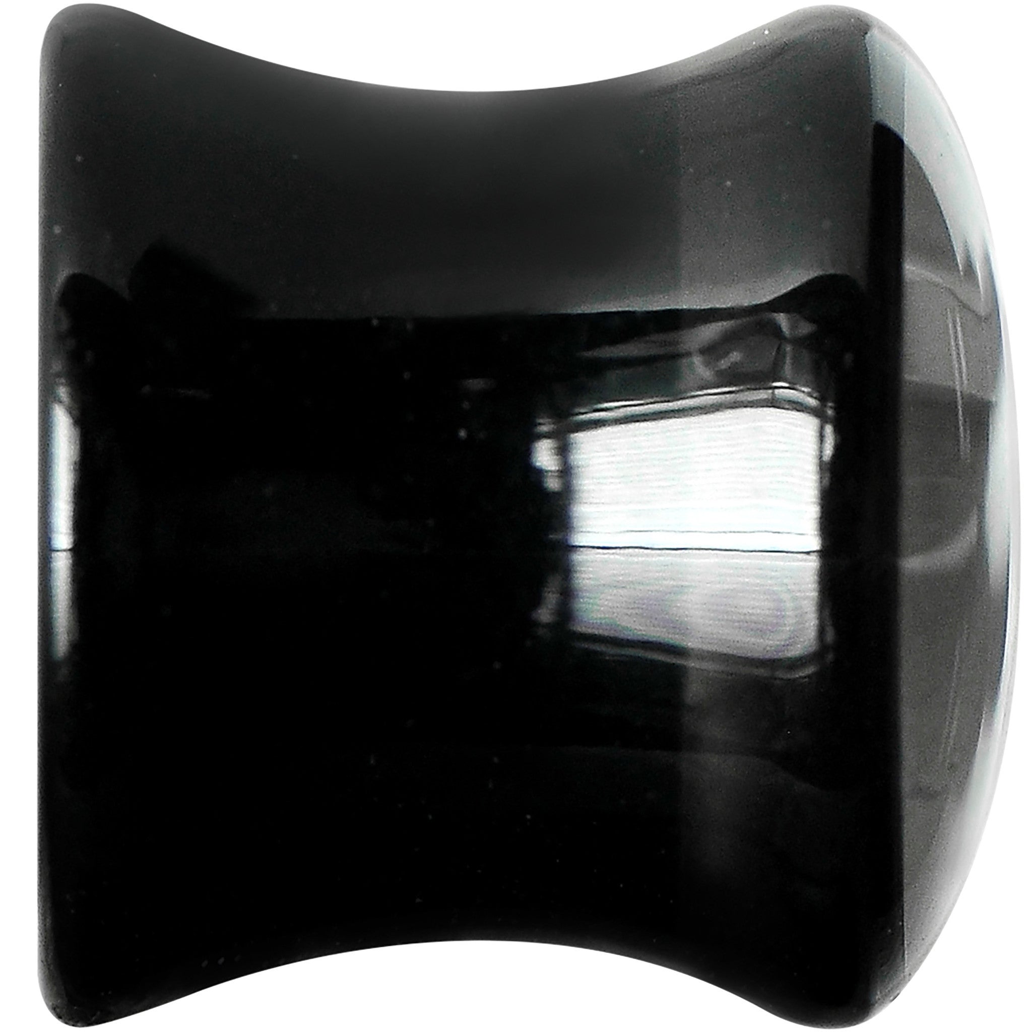 00 Gauge Black Acrylic Drop the White Anchor Saddle Plug