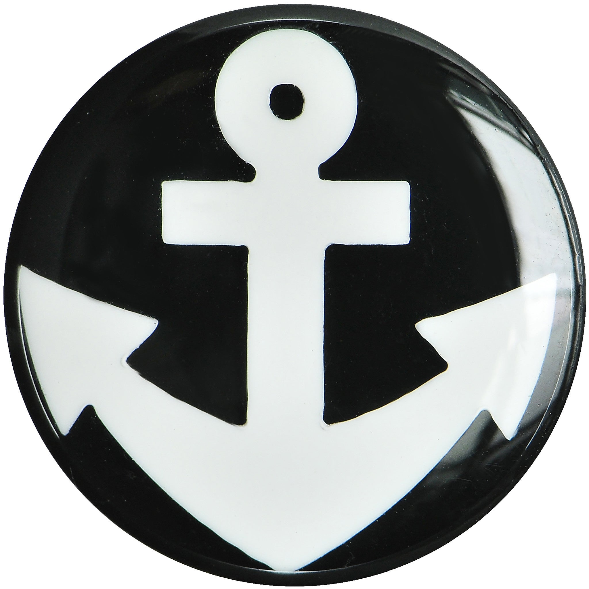 20mm Black Acrylic Drop the White Anchor Saddle Plug