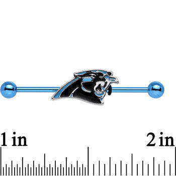 Officially Licensed Carolina Panthers Logo Industrial Barbell 38mm