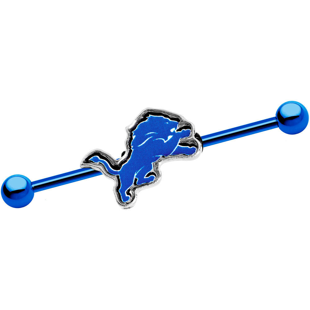 Officially Licensed Detroit Lions Logo Industrial Barbell 38mm