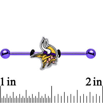 Officially Licensed Minnesota Vikings Logo Industrial Barbell 38mm