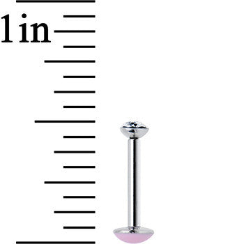 16 Gauge 5/16 Handmade Labret Created with Crystals 3mm